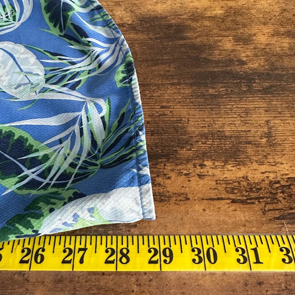 Tommy Bahama Camp Shirt Silk Blend Medium Hawaiian Floral Vacation Travel EUC - Picture 4 of 7